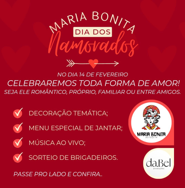 Dia dos Namorados no Maria Bonita